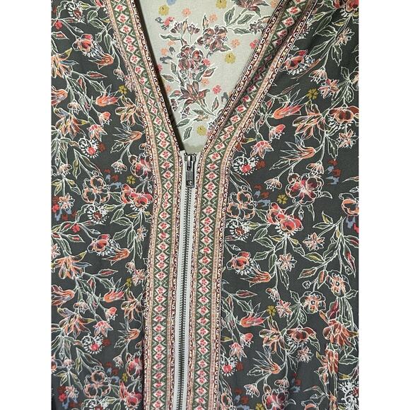 Free People Floral Blouse - Gray and Pink - Picture 5 of 13